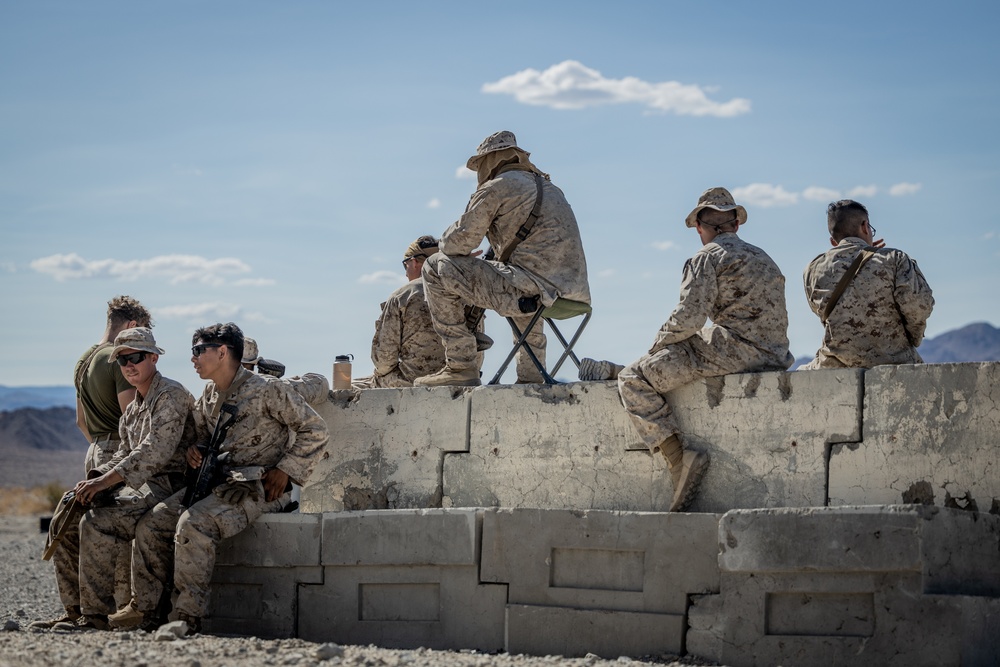 MARSOC Raiders and 3/4 Marines conduct urban warfare exercises at Range 210