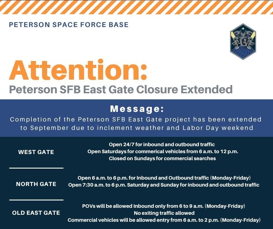 Peterson SFB East Gate Closure Extension