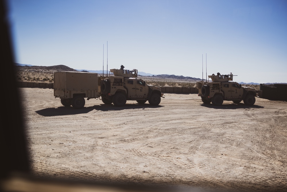 MARSOC RAIDERS conduct a mounted patrol at Marine Corps Air-Ground Combat Center