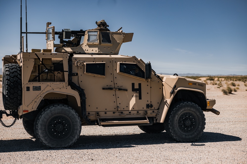 MARSOC RAIDERS conduct a mounted patrol at Marine Corps Air-Ground Combat Center