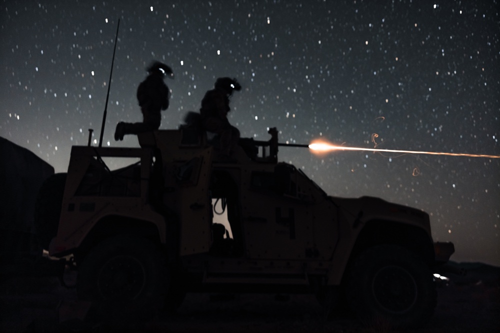 MARSOC RAIDERS conduct a mounted patrol at Marine Corps Air-Ground Combat Center