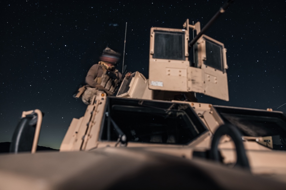 MARSOC RAIDERS conduct a mounted patrol at Marine Corps Air-Ground Combat Center