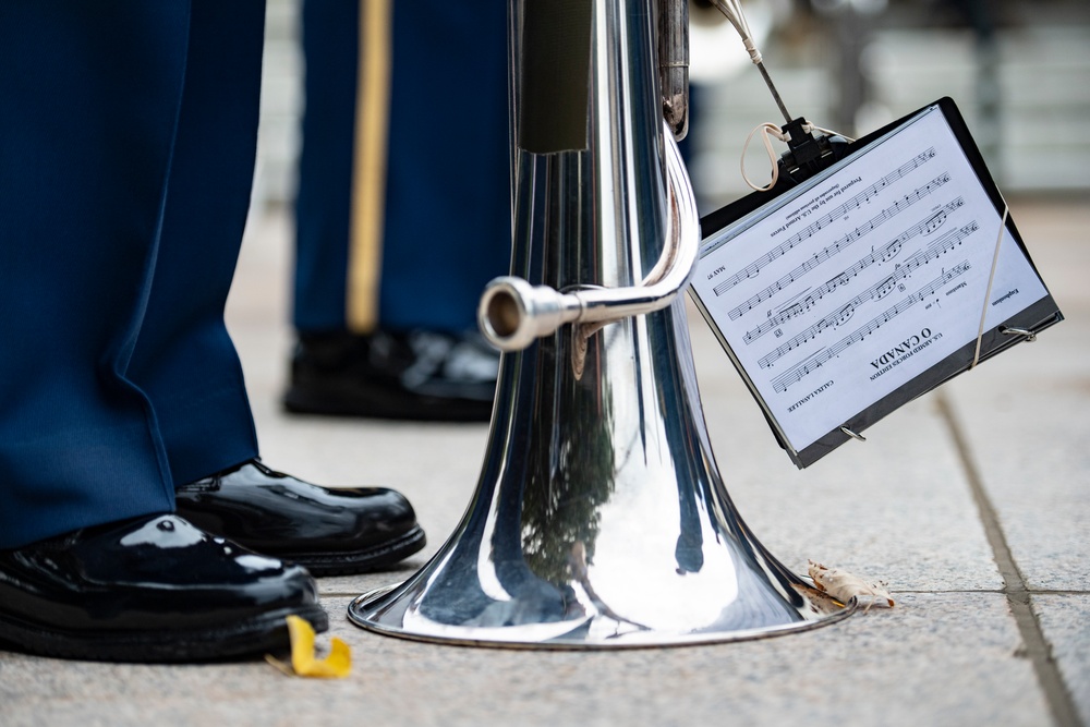 Canadian Chief of Defence Staff Gen. Wayne Eyre Participates in an Armed Forces Full Honors Wreath-Laying Ceremony at the Tomb of the Unknown Soldier