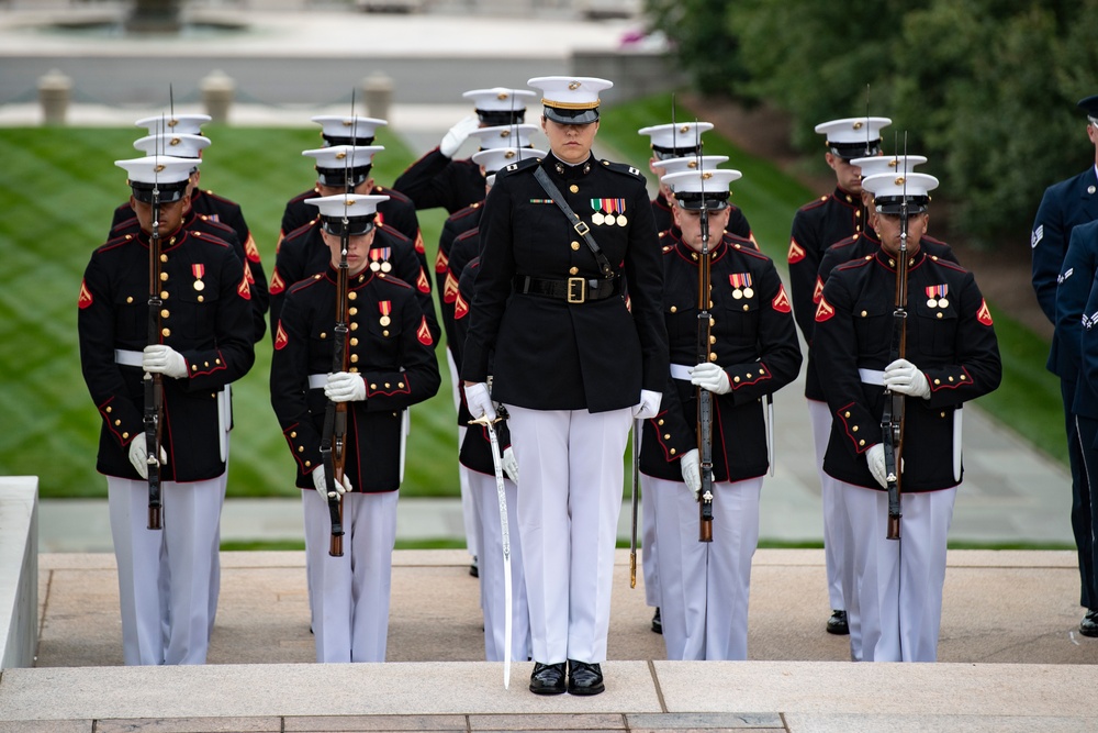 Canadian Chief of Defence Staff Gen. Wayne Eyre Participates in an Armed Forces Full Honors Wreath-Laying Ceremony at the Tomb of the Unknown Soldier