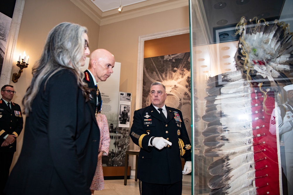 Canadian Chief of Defence Staff Gen. Wayne Eyre Participates in an Armed Forces Full Honors Wreath-Laying Ceremony at the Tomb of the Unknown Soldier