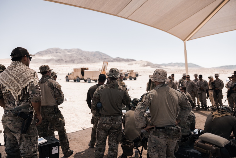 Marine Corps Special Operations Raiders conduct training alongside 3rd battalion, 4thMarine Regiment (REIN)