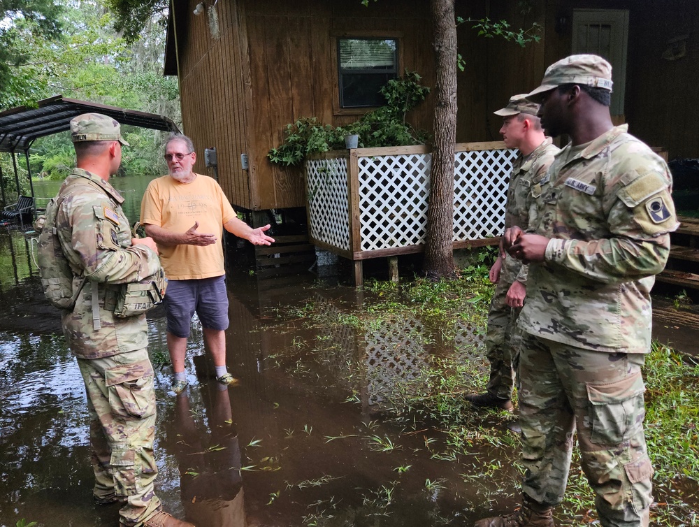 Wellness Checks in Steinhatchee after Hurricane Idalia