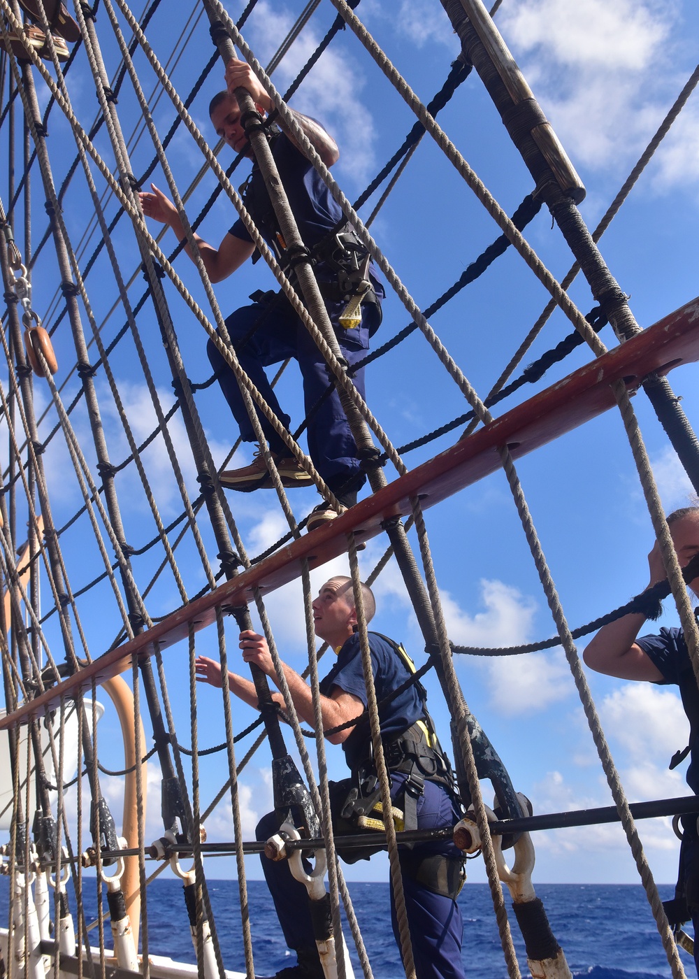 Up and over on Coast Guard Cutter Eagle