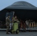 B-2 Spirit stealth bomber night time maintenance in Iceland