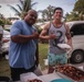 Dinner is Served: Marines enjoy a Mid-week meal with Peleliu Community