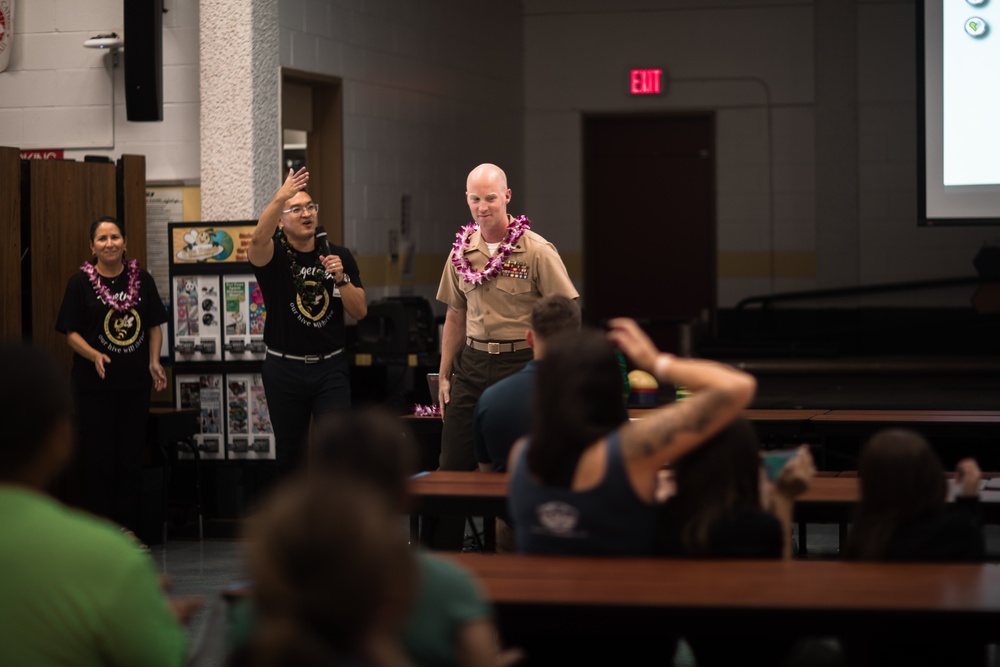 Aim High: MCBH PRTF Leadership Participate in Ewa Beach Elementary Curriculum Night