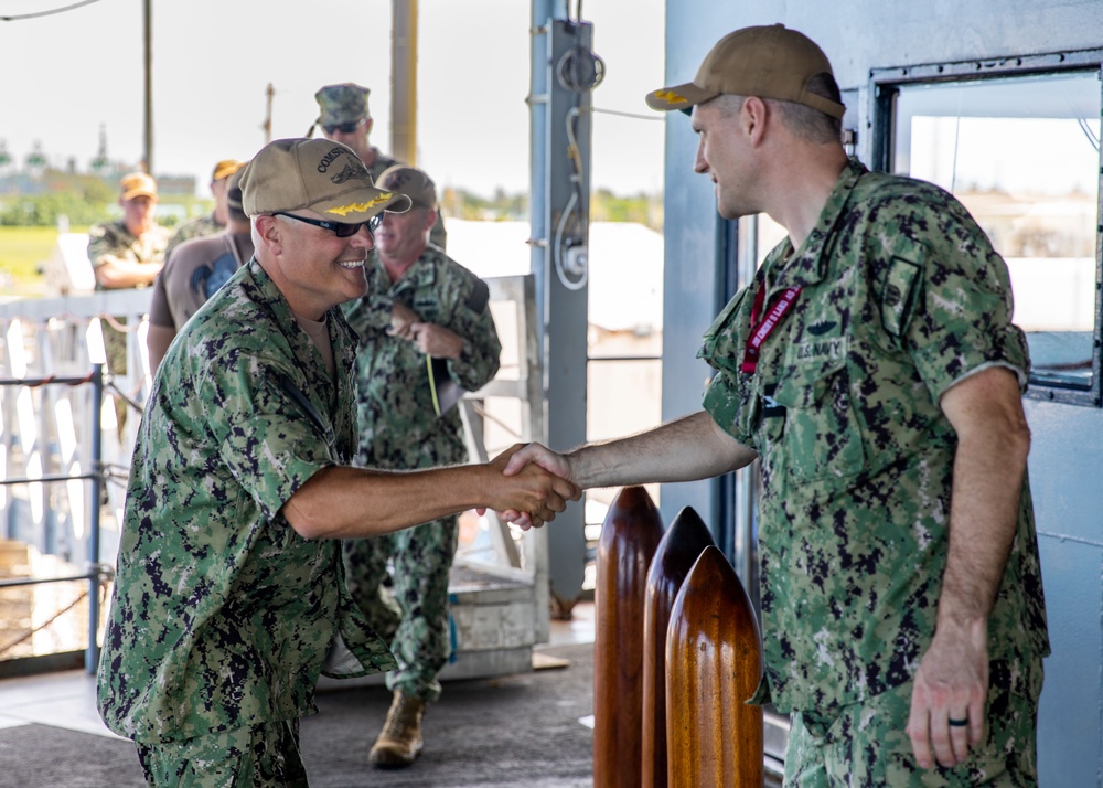 USS Emory S. Land Hosts Director, Submarine Force Reserve Component