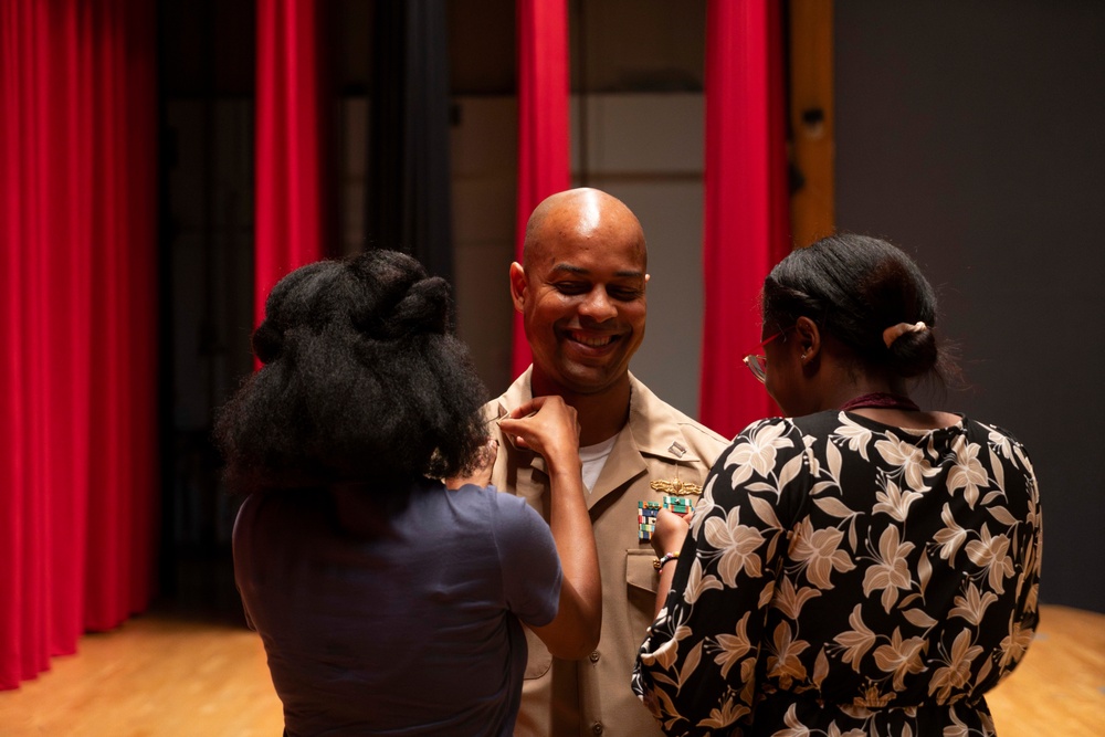 CFAY Holds Lt. Cmdr. Alexander Bates' Promotion Ceremony