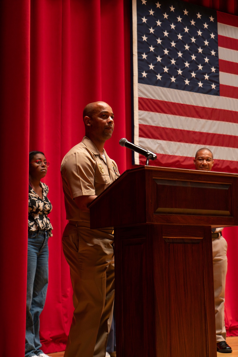 CFAY Holds Lt. Cmdr. Alexander Bates' Promotion Ceremony