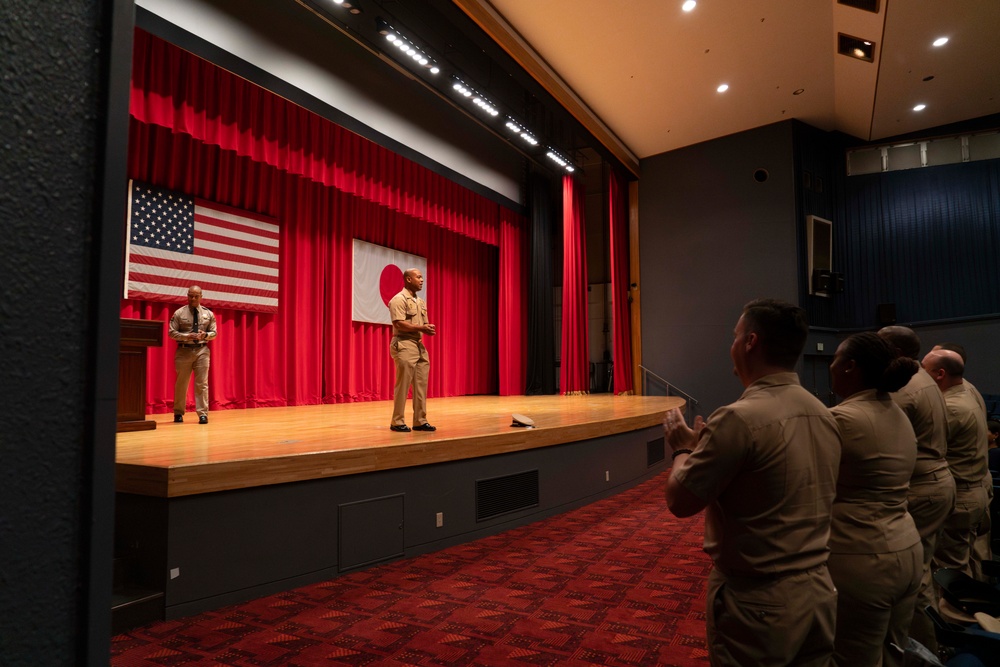 CFAY Holds Lt. Cmdr. Alexander Bates' Promotion Ceremony