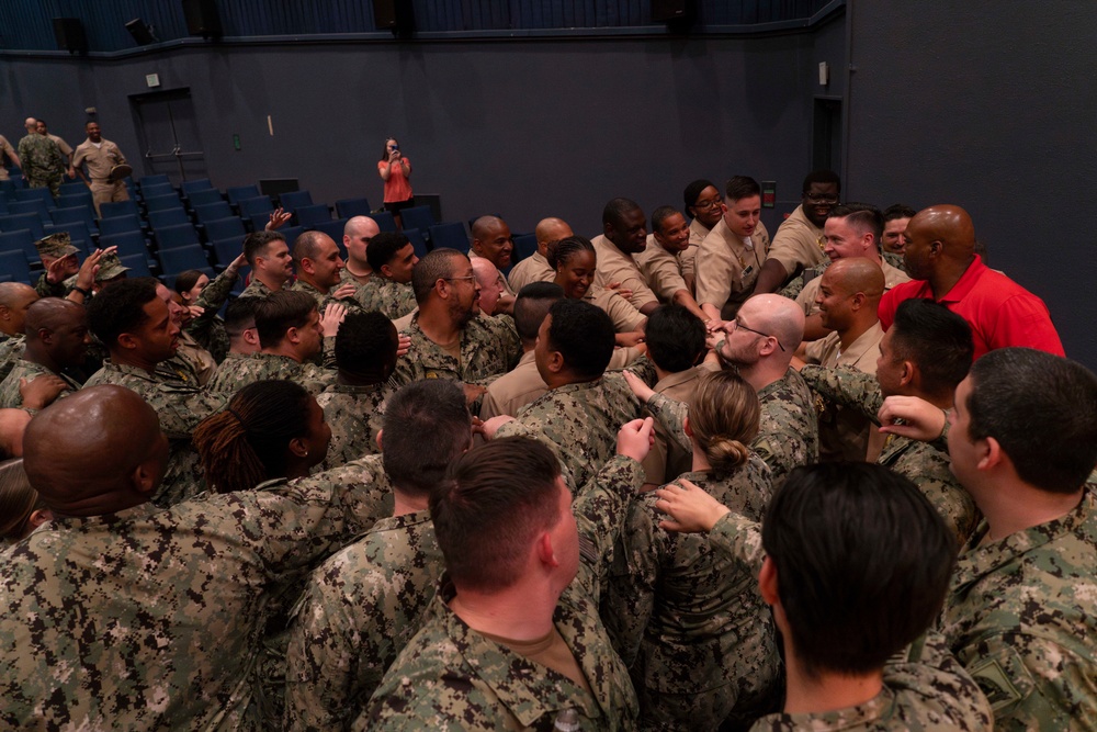 CFAY Holds Lt. Cmdr. Alexander Bates' Promotion Ceremony