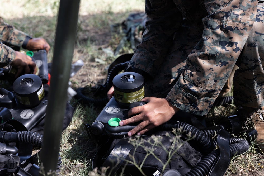 US and Georgian CBRN Inspects a Field for Chemicals [1 of 3]