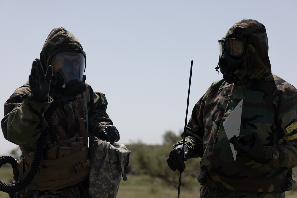US and Georgian CBRN Inspects a Field for Chemicals [2 of 3]