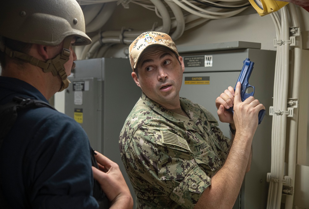 USS New York Anti-terrorism Training Team Drills