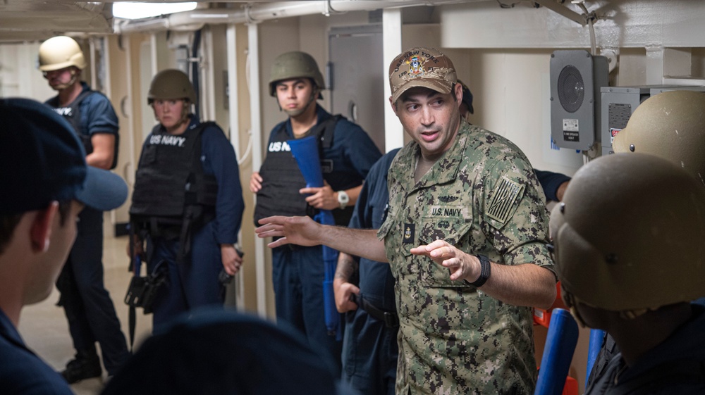 USS New York Anti-terrorism Training Team Drills