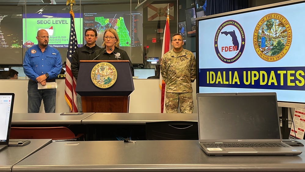 FEMA Administrator and Florida Governor DeSantis Participate in Press Conference on Hurricane Idalia