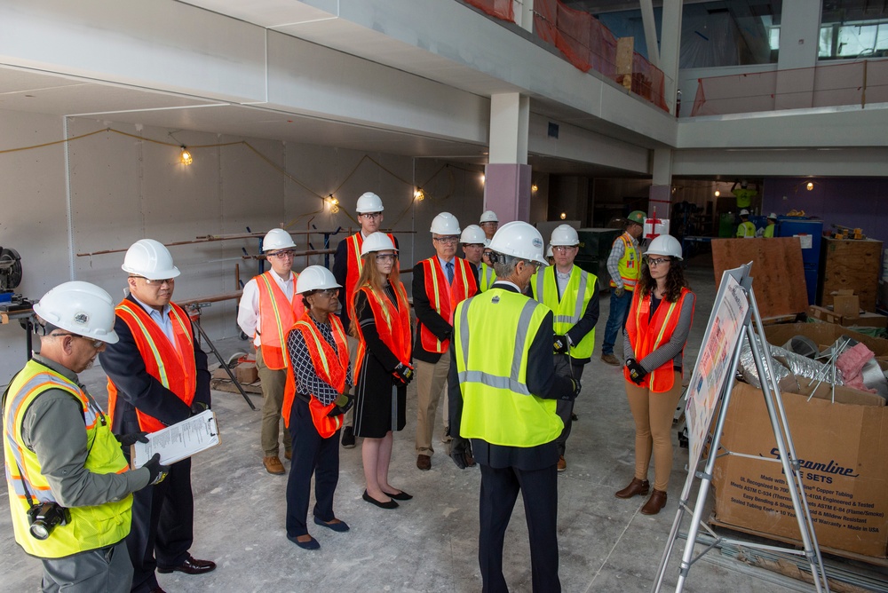 Ohio Delegation staffers tour new NASIC Intelligence Production Center III during visit to Wright-Patterson AFB.