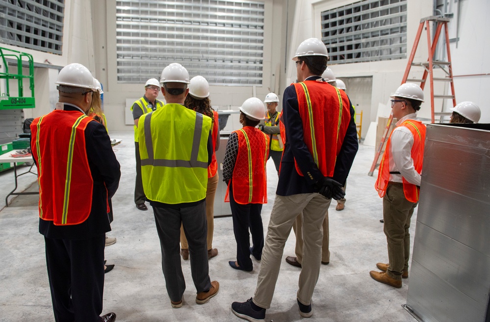 Ohio Delegation staffers tour new NASIC Intelligence Production Center III during visit to Wright-Patterson AFB.