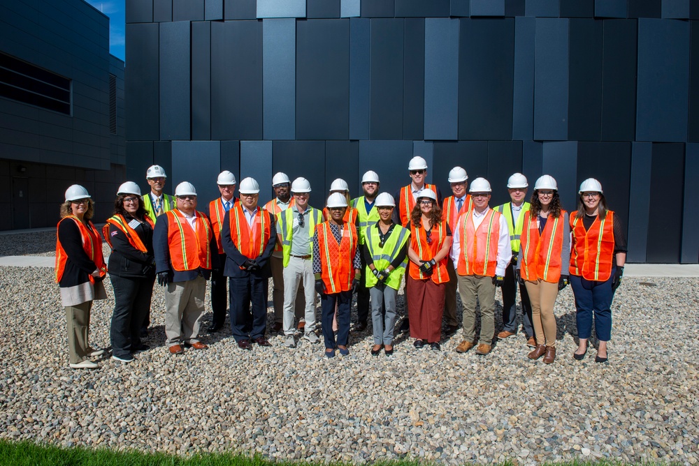 Ohio Delegation staffers tour new NASIC Intelligence Production Center III during visit to Wright-Patterson AFB.