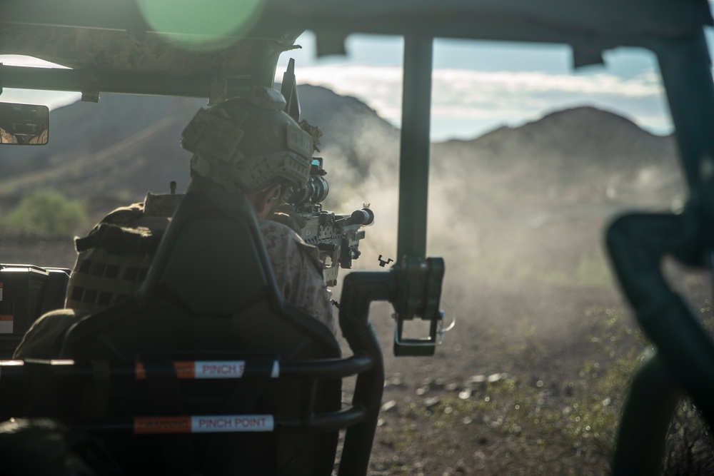 Recon Marines Test, Evaluate ULTV-Mounted M240B Machine Gun