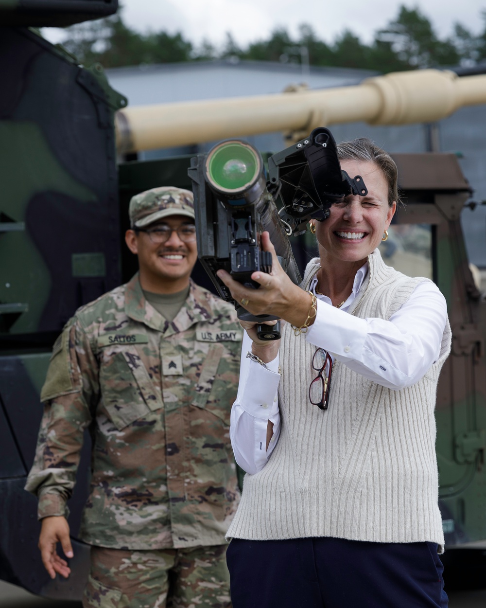 Congressional staff members explore 4th Infantry Division Artillery operations in Latvia