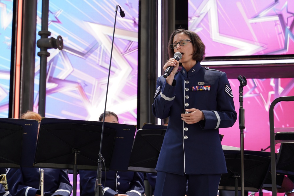 562nd Air Force Band plays at Disneyland on July 4th