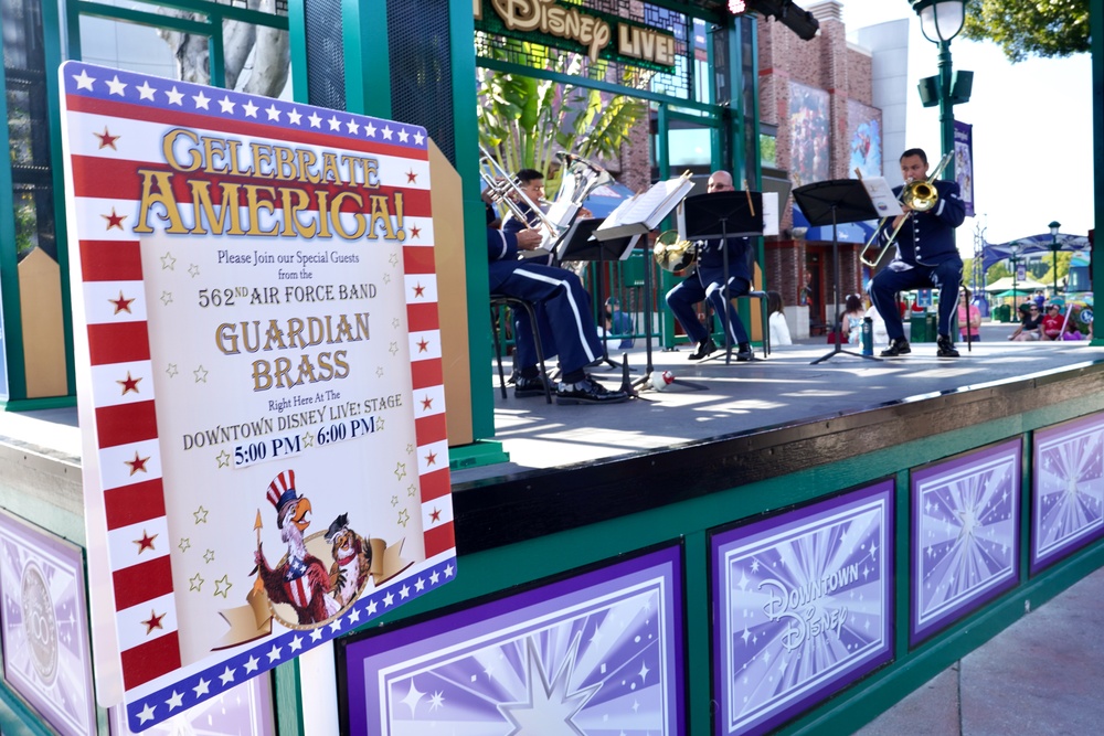 562nd Air Force Band plays at Disneyland on July 4th