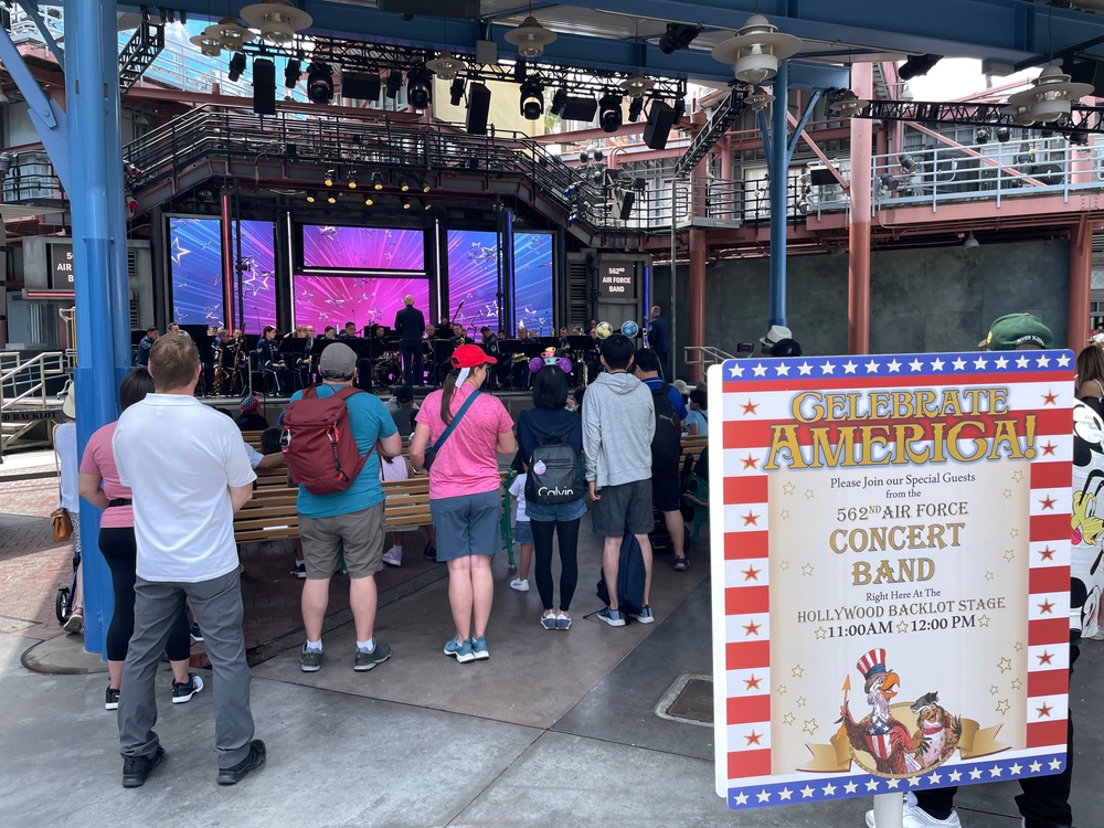 562nd Air Force Band plays at Disneyland on July 4th