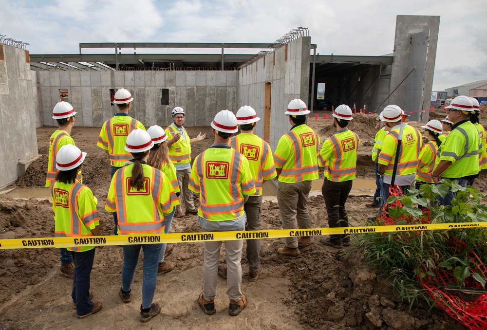 USACE Omaha District engineering interns tour Offutt flood rebuild project