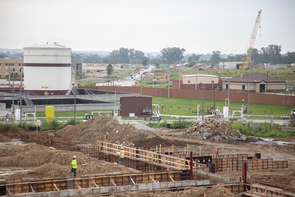 USACE Omaha District engineering interns tour Offutt flood rebuild project