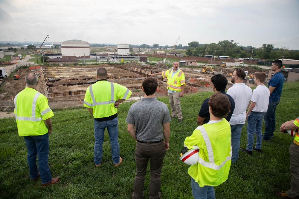 USACE Omaha District engineering interns tour Offutt flood rebuild project