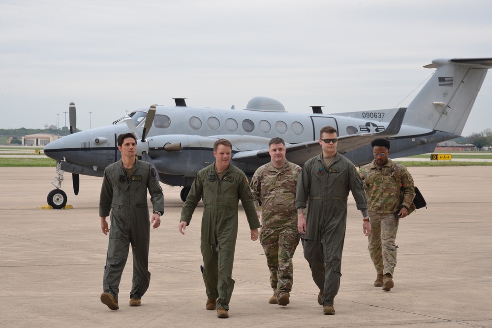 MC-12W crew lands at JBSA-Lackland