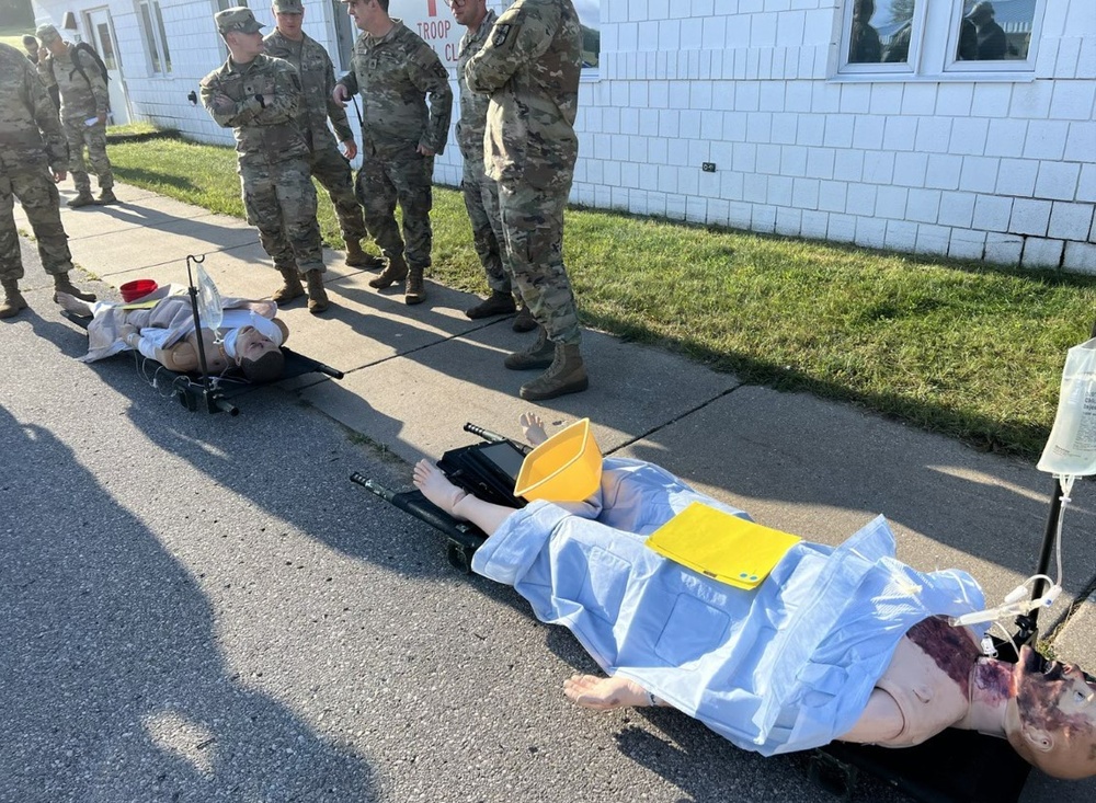 Courtesy Photo | Reserve Soldiers with the 1171st Medical Company Area Support prepare for a capabilities experiment for U.S. Army Futures Command’s new Prolonged Care Augmentation Detachment, or PCAD, during Operation Northern Strike, Aug. 12-15, at Camp Grayling, Michigan. (U.S. Army photo courtesy Keith Griffith)