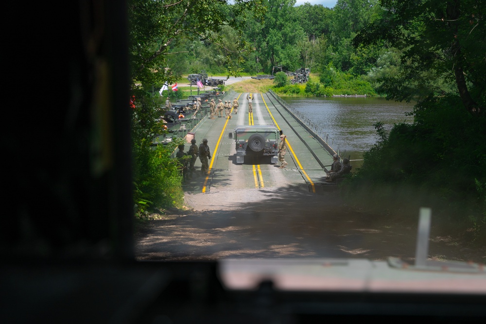 CT's 250th Engineer Company Builds Improved Ribbon Bridge during Annual Training