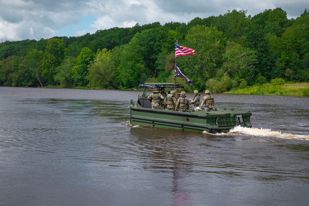 CT's 250th Engineer Company Builds Improved Ribbon Bridge during Annual Training