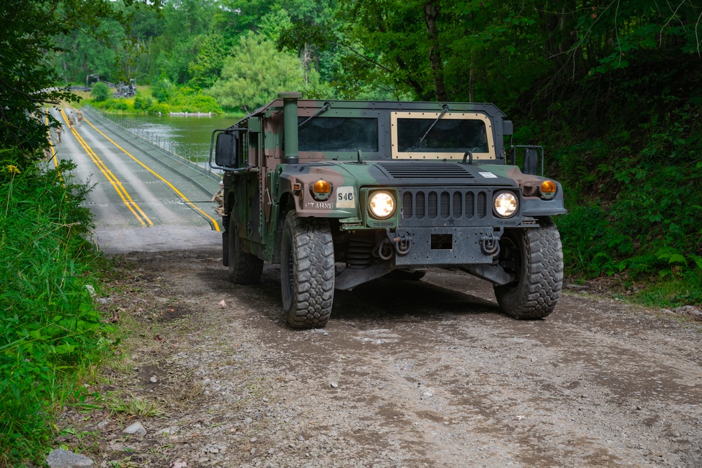 CT's 250th Engineer Company Builds Improved Ribbon Bridge during Annual Training