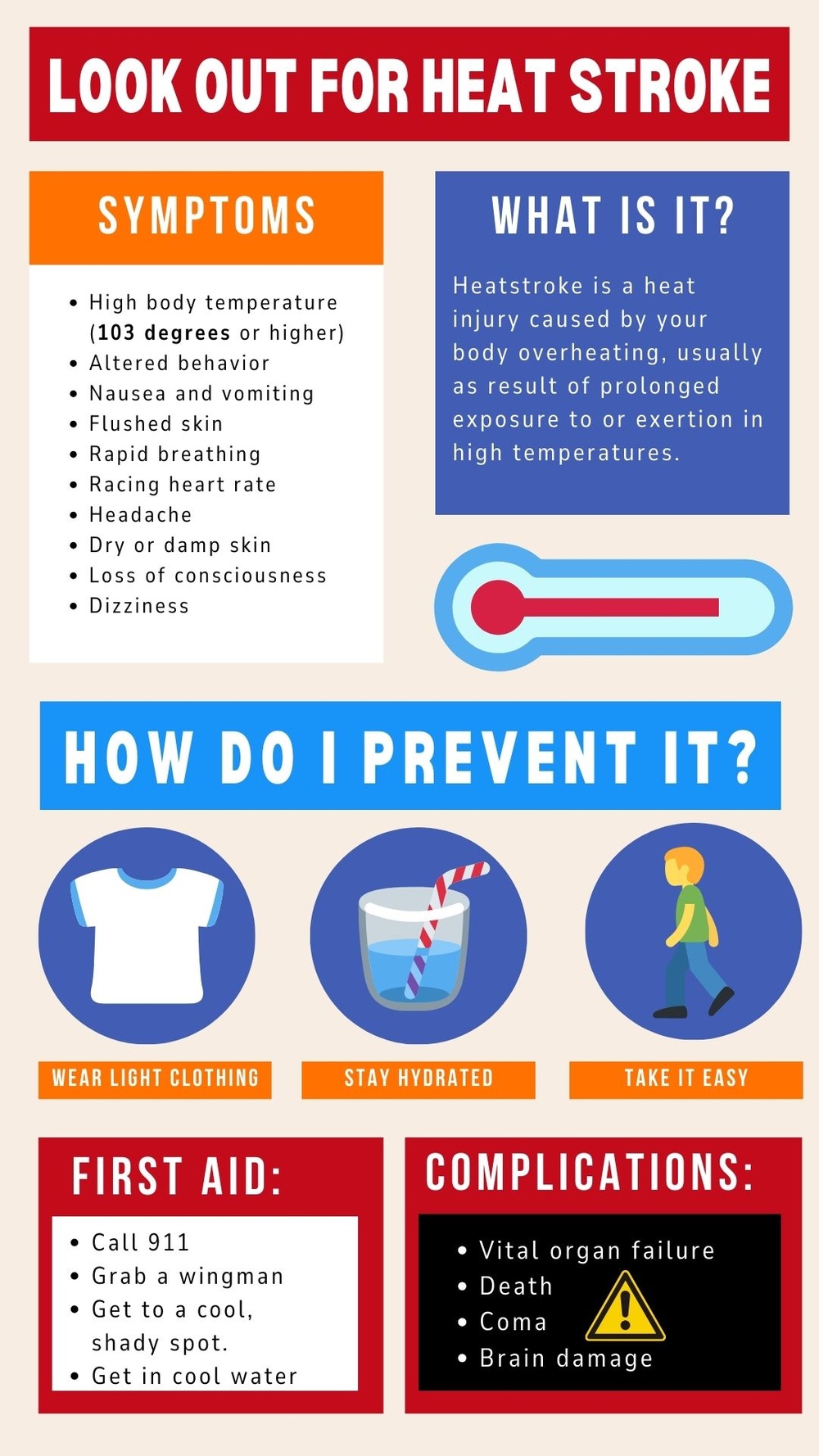 Symptoms to watch out for in the summer heat