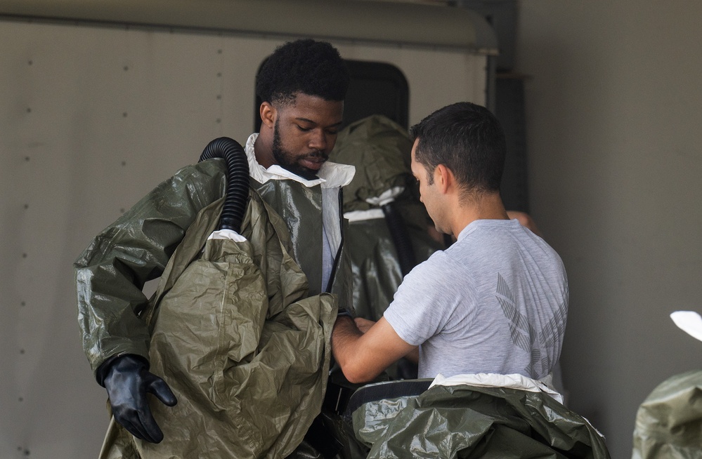 354th Medical Group conducts Decontamination Training