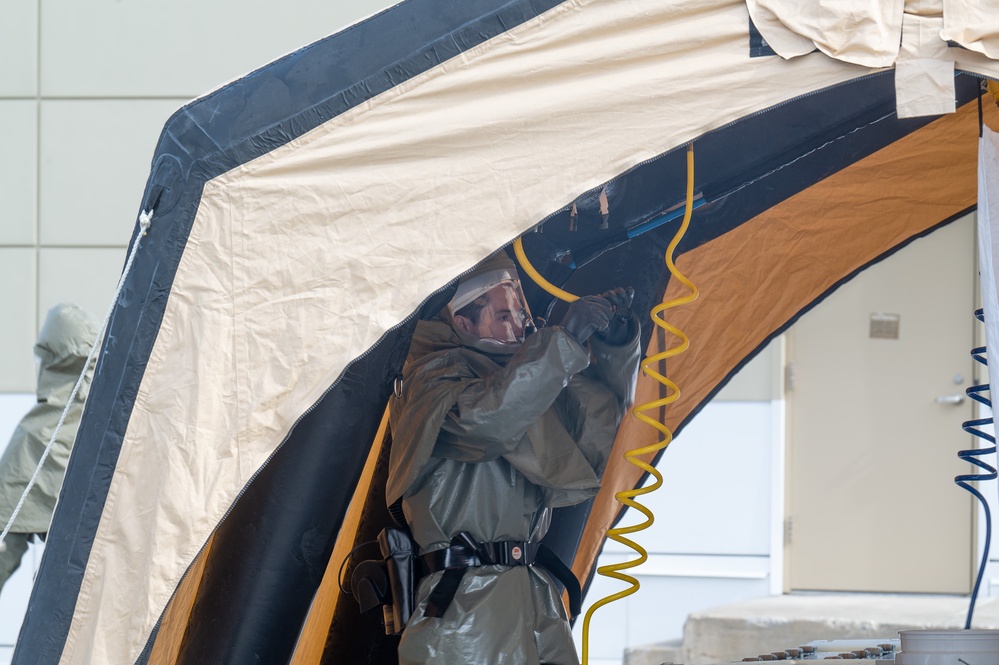 354th Medical Group conducts Decontamination Training