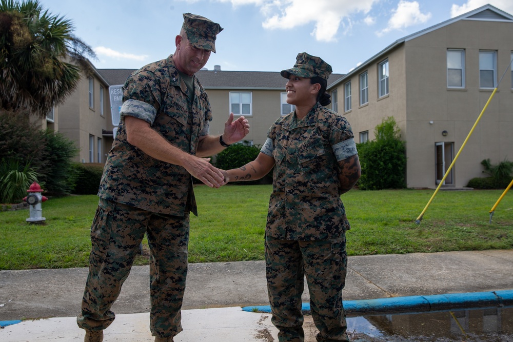 6th Marine Corps District's Pacesetters of the Month for August 2023