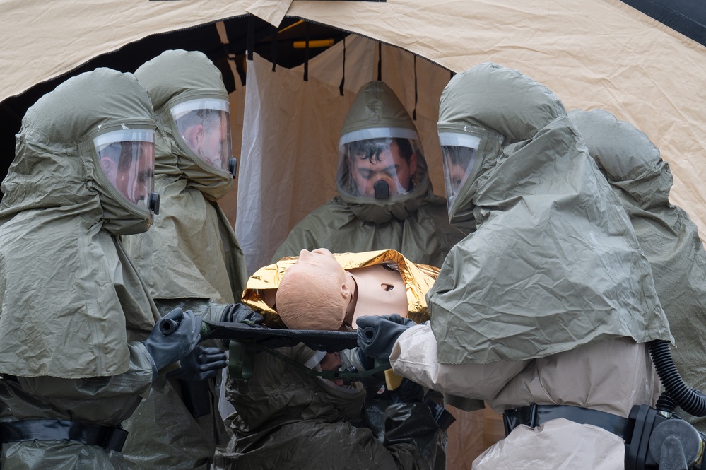 354th Medical Group conducts Decontamination Training