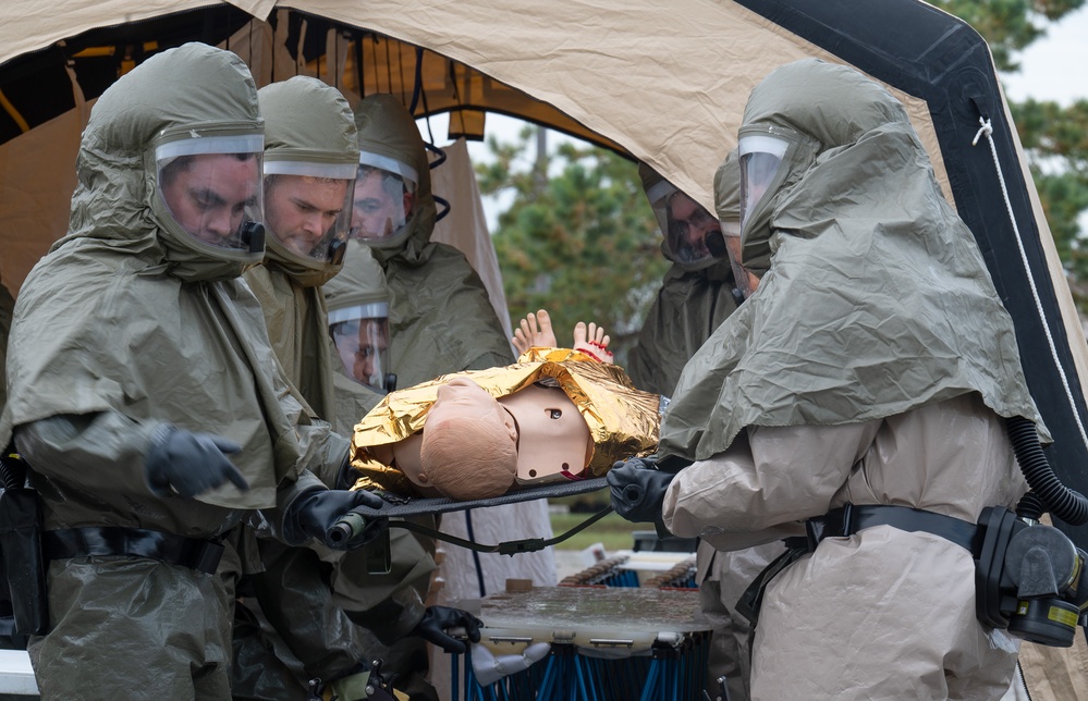 354th Medical Group conducts Decontamination Training