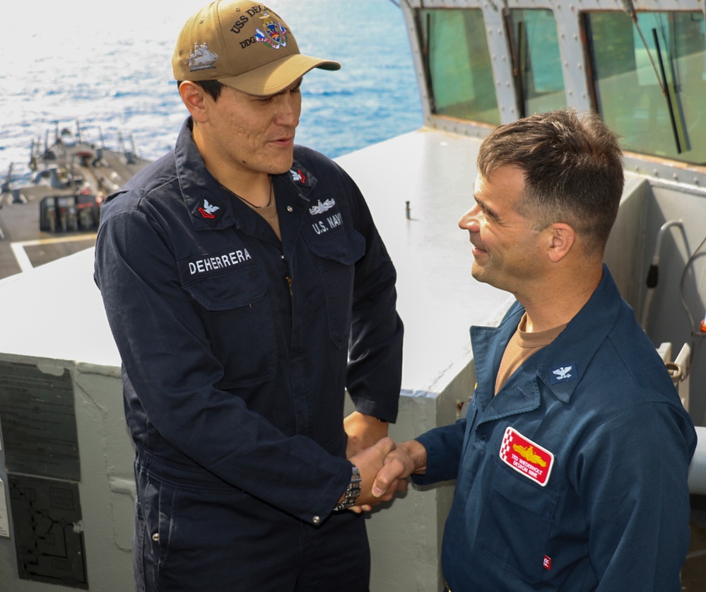 Commander, Destroyer Squadron 9 Visits USS Decatur (DDG 73)