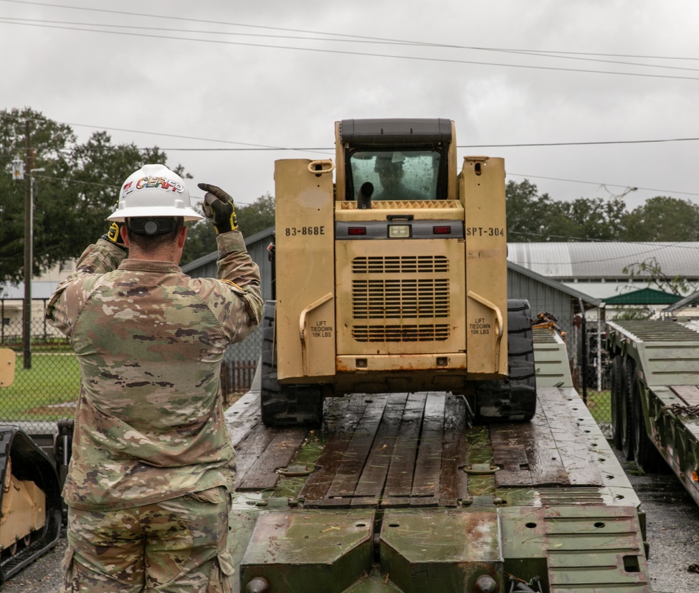 Florida National Guard's 868 Engineer Company prepares to conduct road clearance after Hurricane Idalia