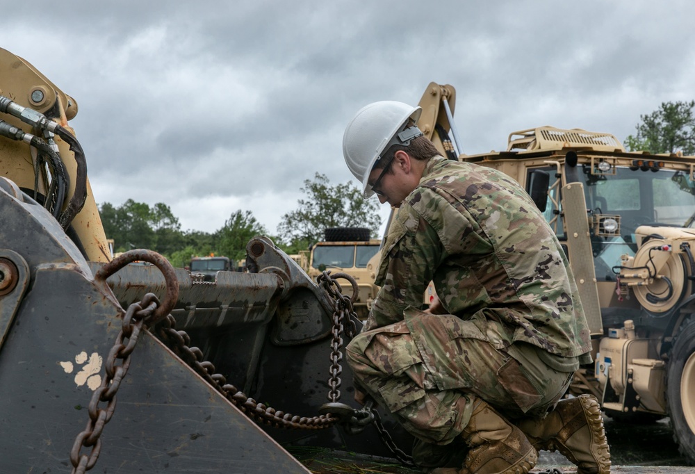 Florida National Guard's 868 Engineer Company prepares to conduct road clearance after Hurricane Idalia